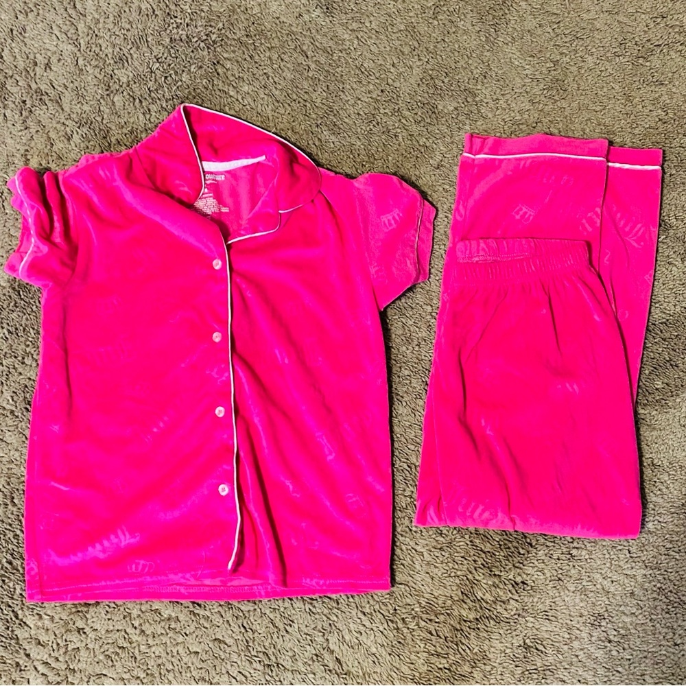 Kids Juicy Couture Bright Pink Pajama Set